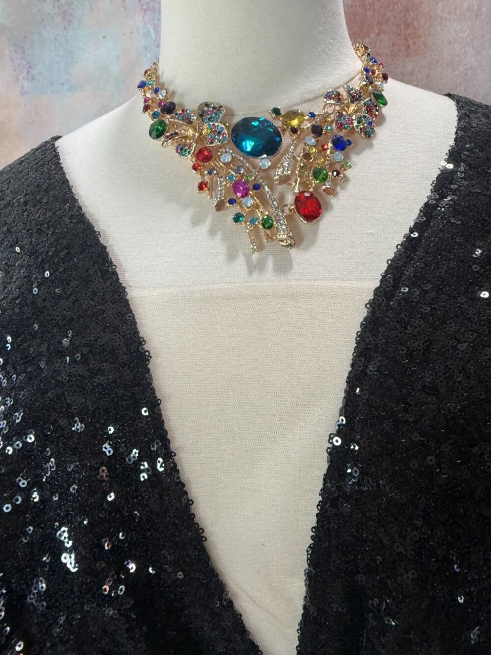 New 📌Babeyond Minimalist Design Shimmering Sequins 1920s Style Formal Dress - Picture 2 of 16
